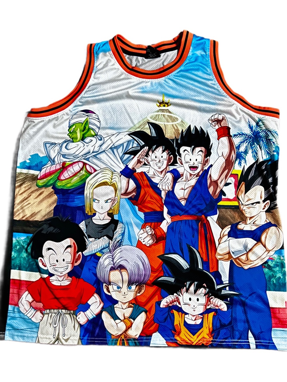 Dragon Ball Z ~ Men’s X-Large Multi-Colors ~ Anime ~ Basketball Jersey Top
